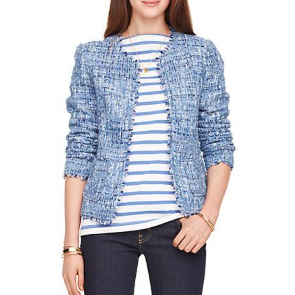 Kate Spade Blue Tweed Blazer